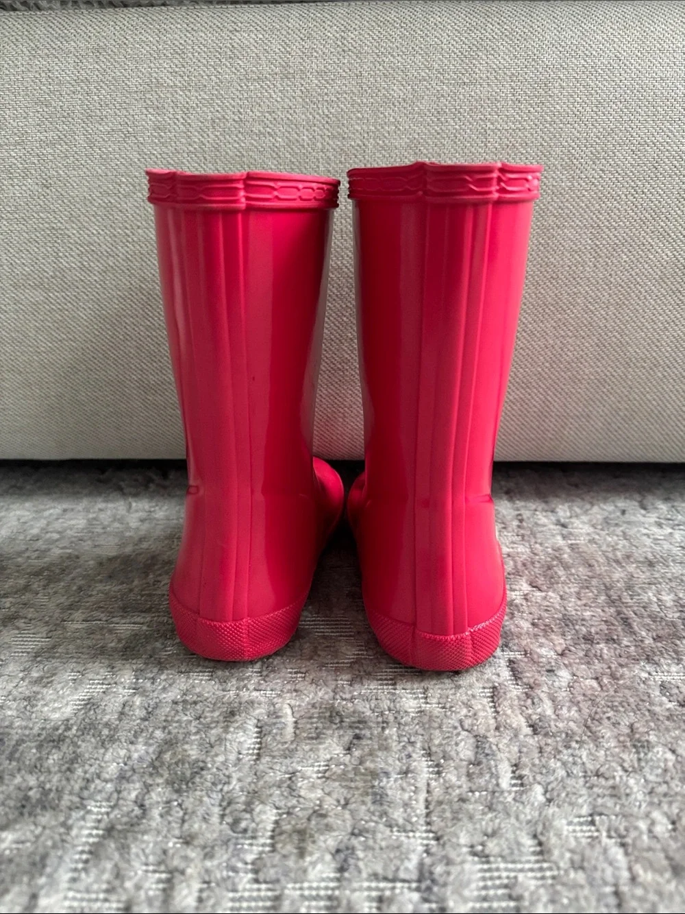 Hunter Kids Hot Pink Rubber Rain Boots
